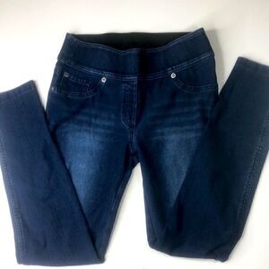 ALIA Dark Wash Jean Jeggings / Legging / Pant, 3-Pocket, Size (S)